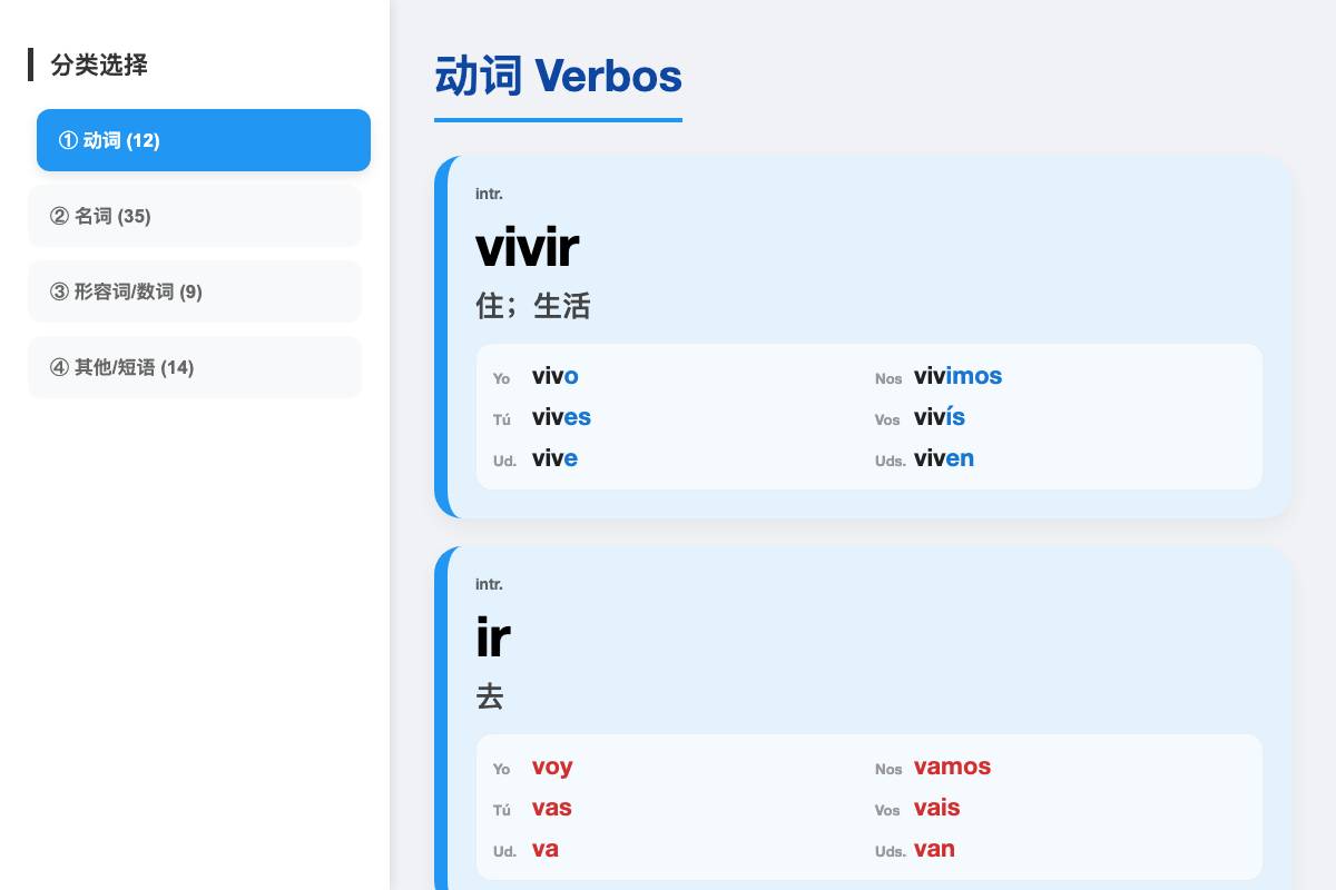 基西I 第三单元单词终